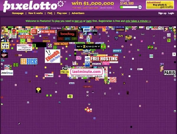 alex tew million dollar homepage